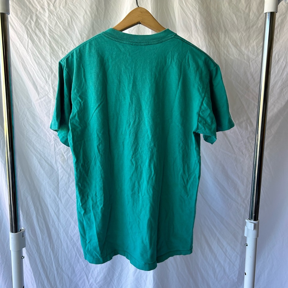 Vintage 90’s Basic Teal Single Stitch “Solvang” S… - image 7